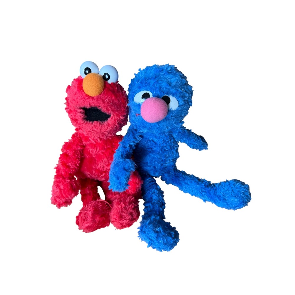 Elmo and Grover small Gund plush stuffed animals Sesame Street characters